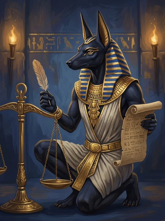 Anubis the Guide, jackal-headed god of mummification