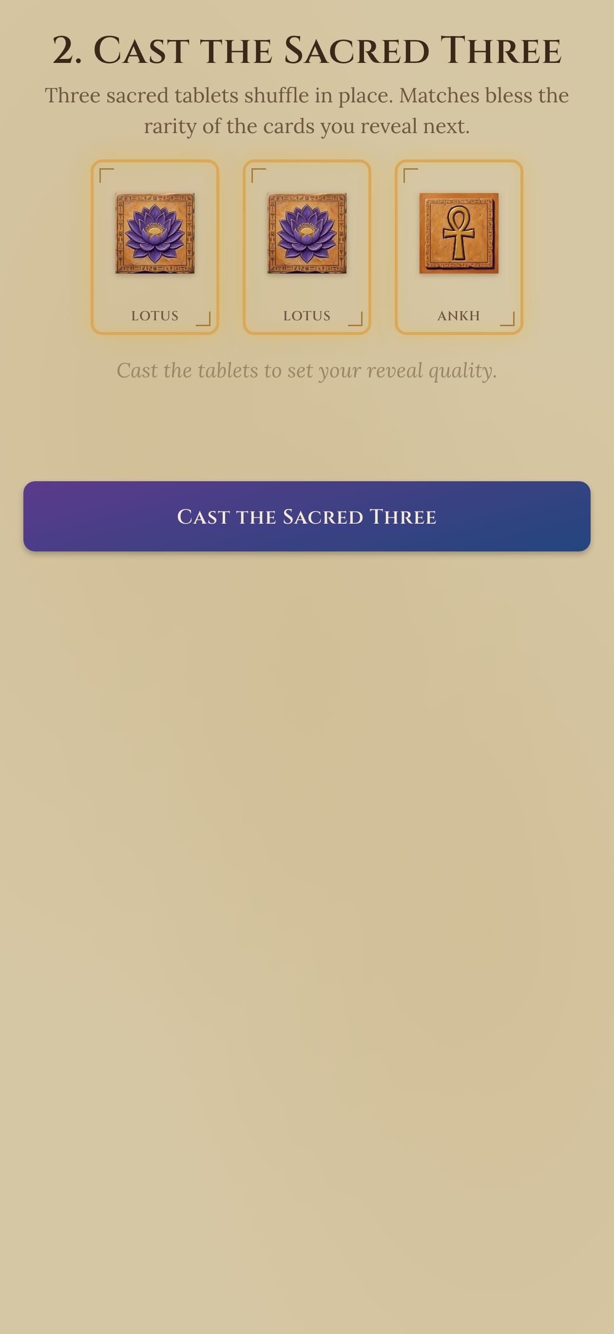 Sacred Three &mdash; stone tablets crossfading